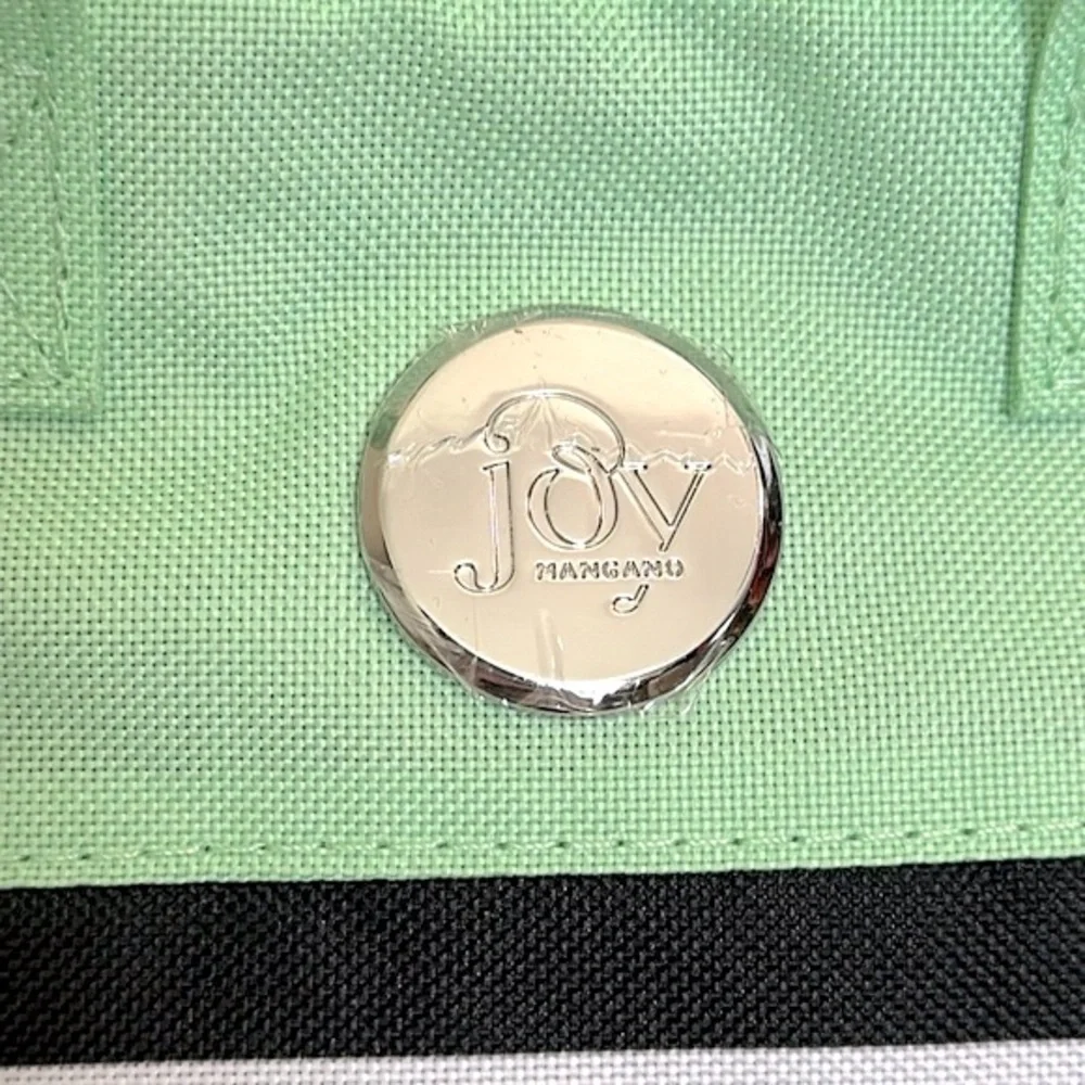 JOY Deluxe Insulated Wine Cooler Tote Bag mint/black/white NWOT